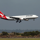 A Qantas Airbus A330 landing safely.
